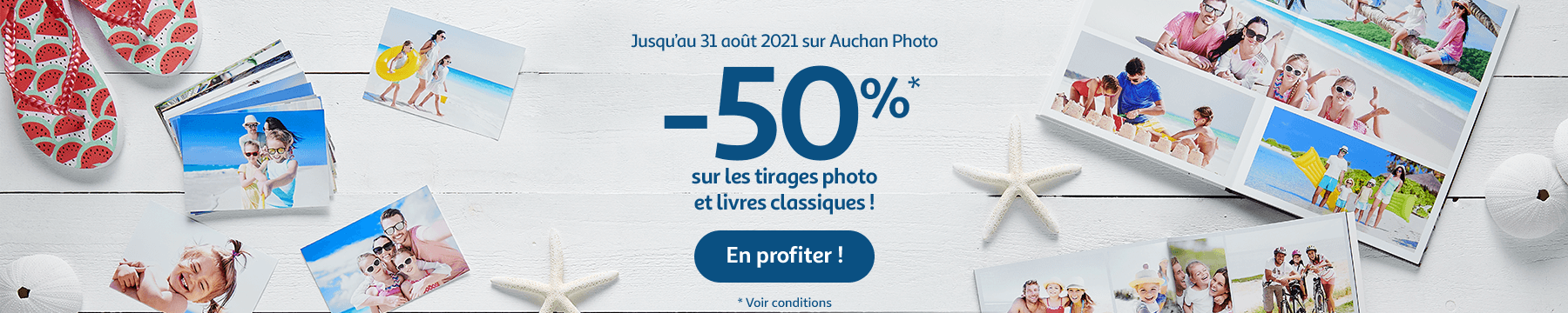-50% sur les tirages photo et livres classiques !